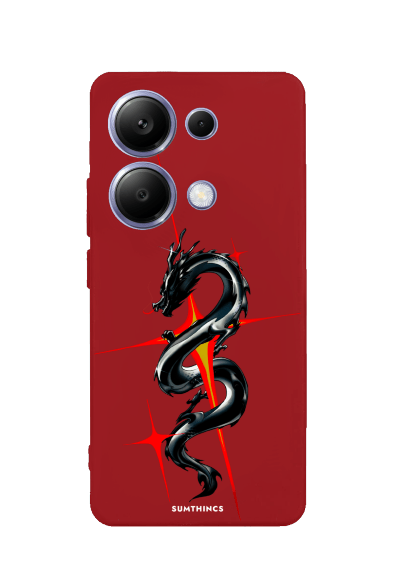 Xiaomi Redmi Note 14 Dragonflare Premium Telefon Kılıfı Kırmızı - SUMTHINCS