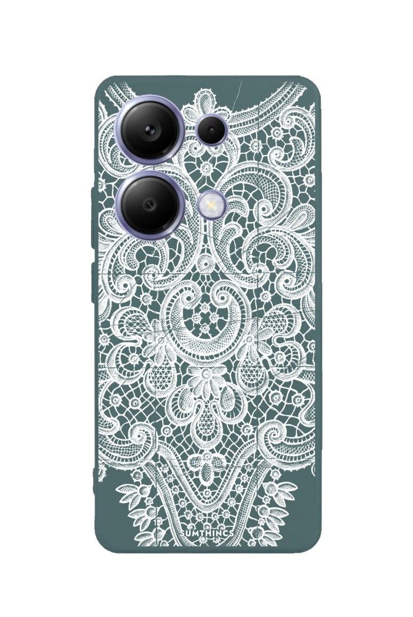 Xiaomi Redmi Note 14 Lacework Premium Telefon Kılıfı Kaktüs Yeşili - SUMTHINCS