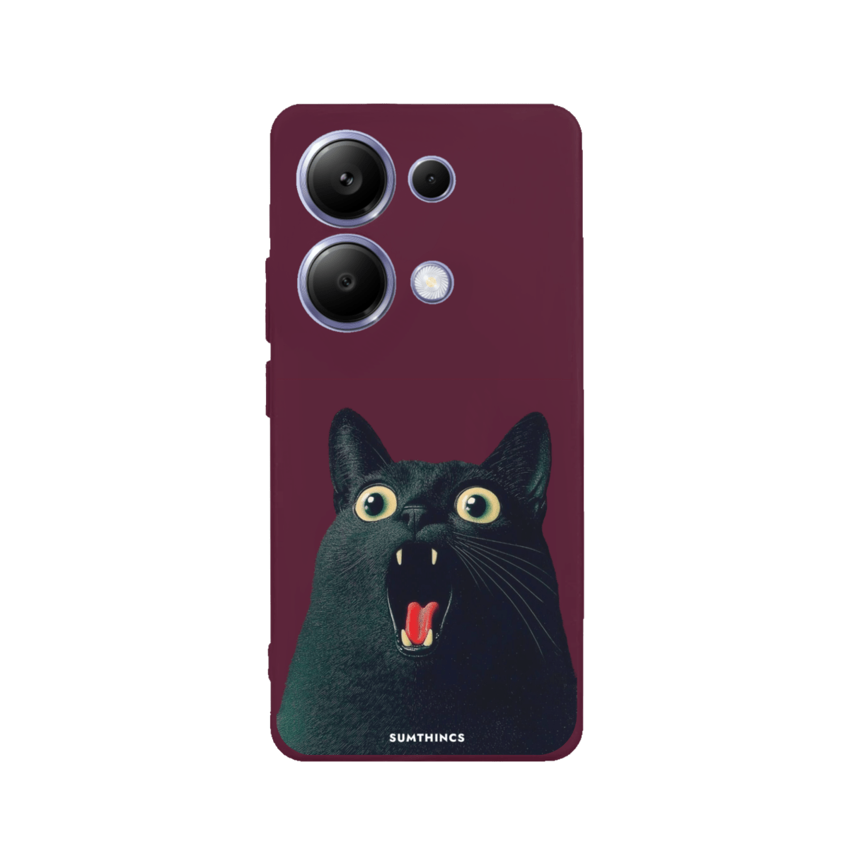 Xiaomi Redmi Note 14 Meoww Premium Telefon Kılıfı Bordo - SUMTHINCS