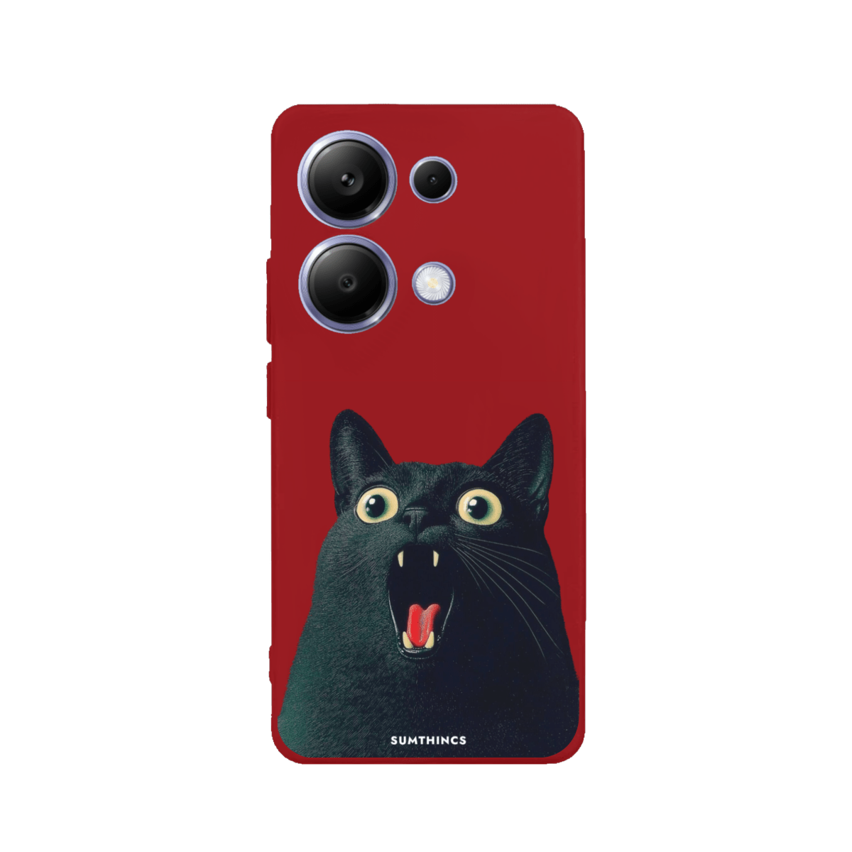 Xiaomi Redmi Note 14 Meoww Premium Telefon Kılıfı Kırmızı - SUMTHINCS