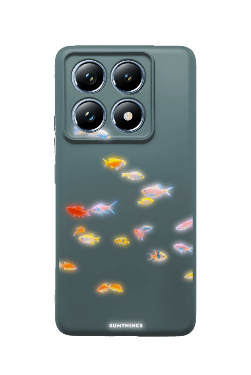 Xiaomi Redmi Note 14 Neon Fish Premium Telefon Kılıfı Kaktüs Yeşili - SUMTHINCS