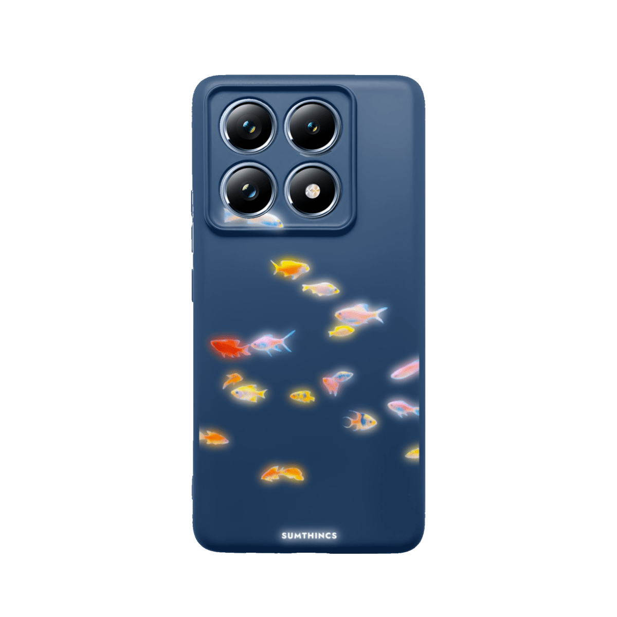 Xiaomi Redmi Note 14 Neon Fish Premium Telefon Kılıfı Pasifik Mavi - SUMTHINCS