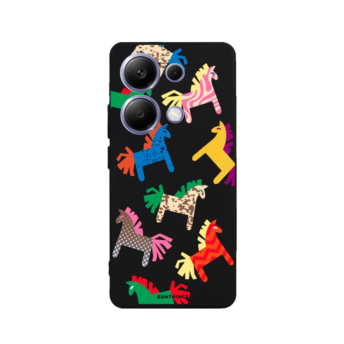 Xiaomi Redmi Note 14 Ponies Premium Telefon Kılıfı Siyah - SUMTHINCS