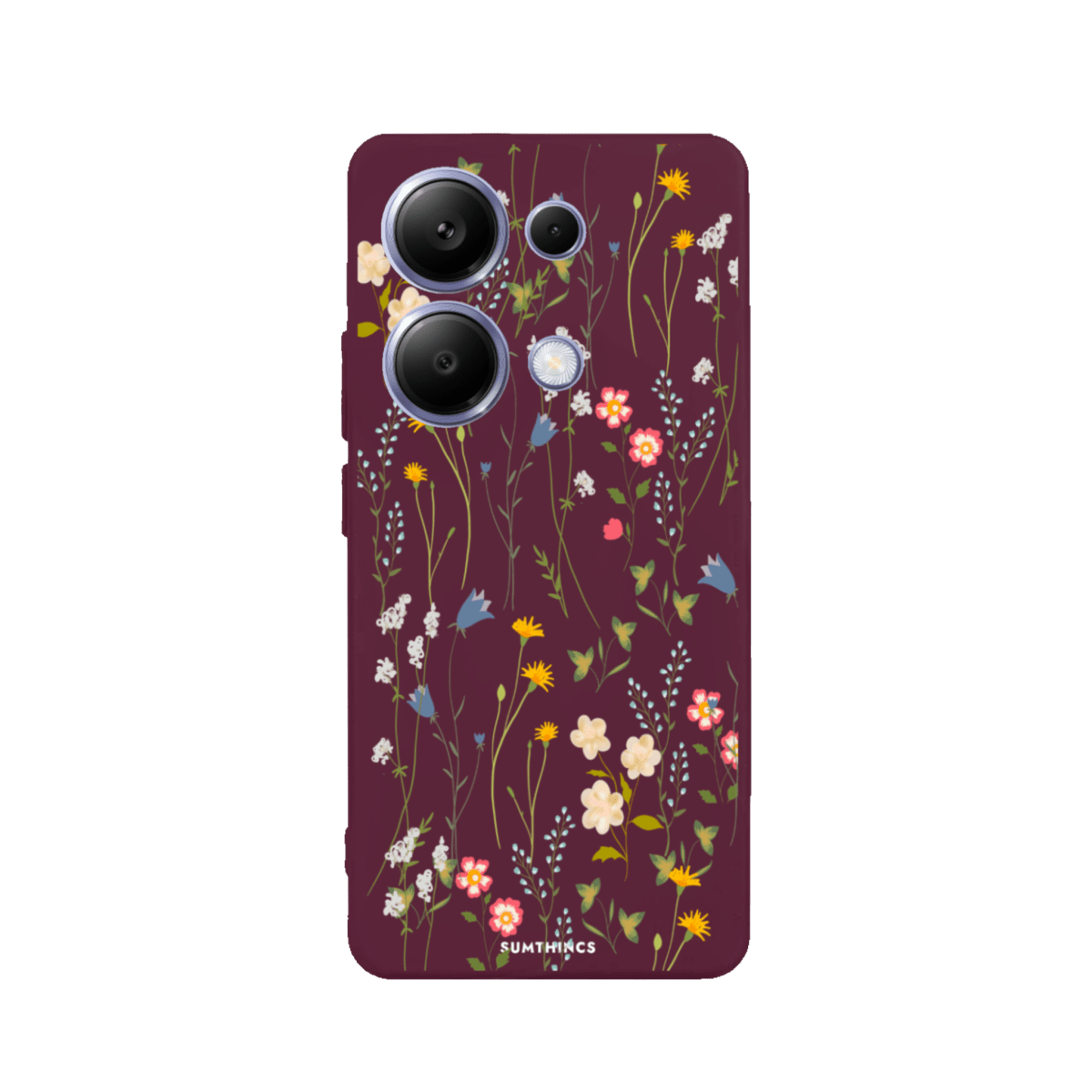 Xiaomi Redmi Note 14 Pro Eternal Garden Premium Telefon Kılıfı Bordo - SUMTHINCS