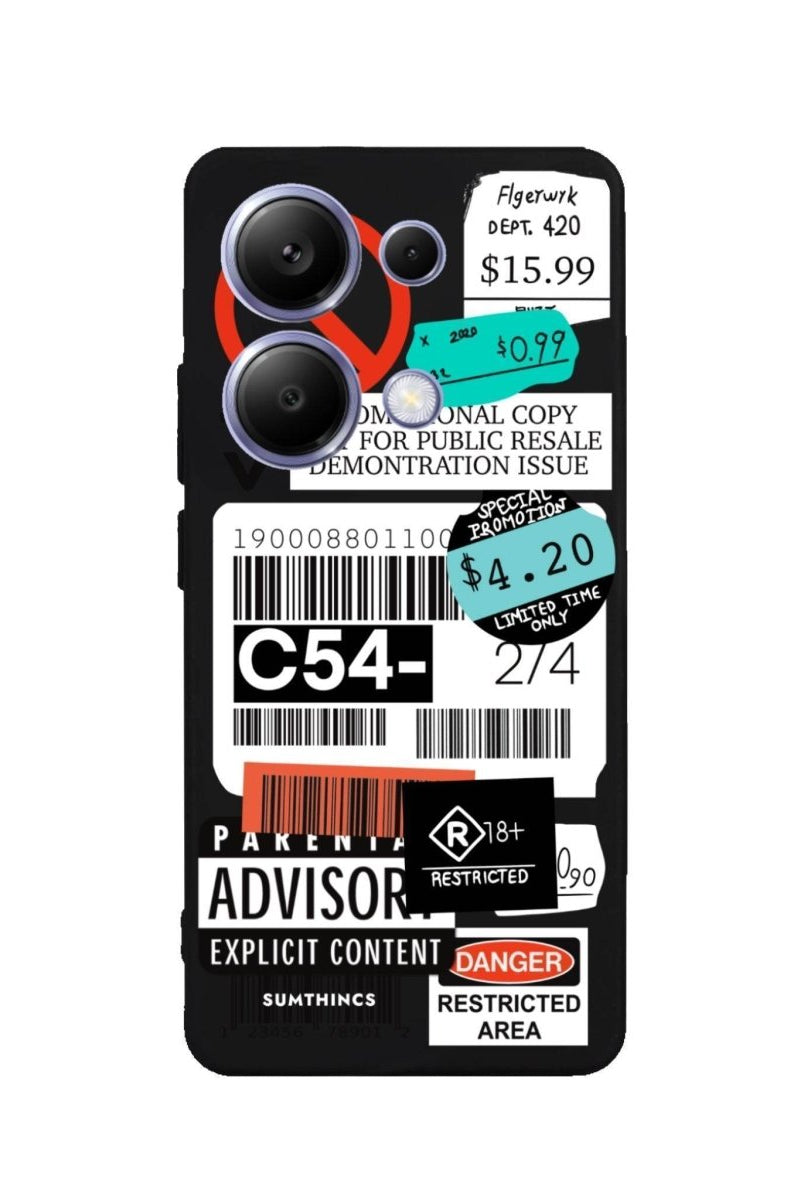 Xiaomi Redmi Note 14 Pro Plus 5G Barcode C54 Premium Telefon Kılıfı Siyah - SUMTHINCS