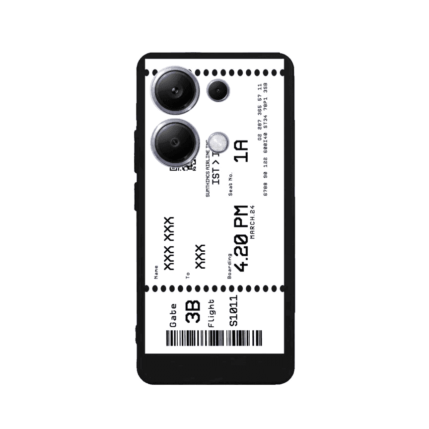 Xiaomi Redmi Note 14 Pro Plus 5G Custom Ticket Kişiye Özel Premium Telefon Kılıfı - SUMTHINCS