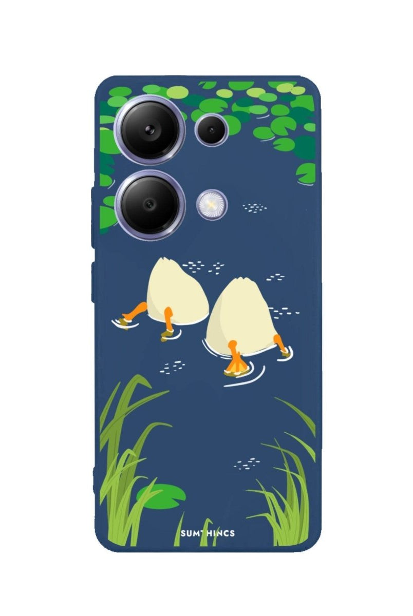 Xiaomi Redmi Note 14 Pro Plus 5G Ducks Premium Telefon Kılıfı Pasifik Mavi - SUMTHINCS