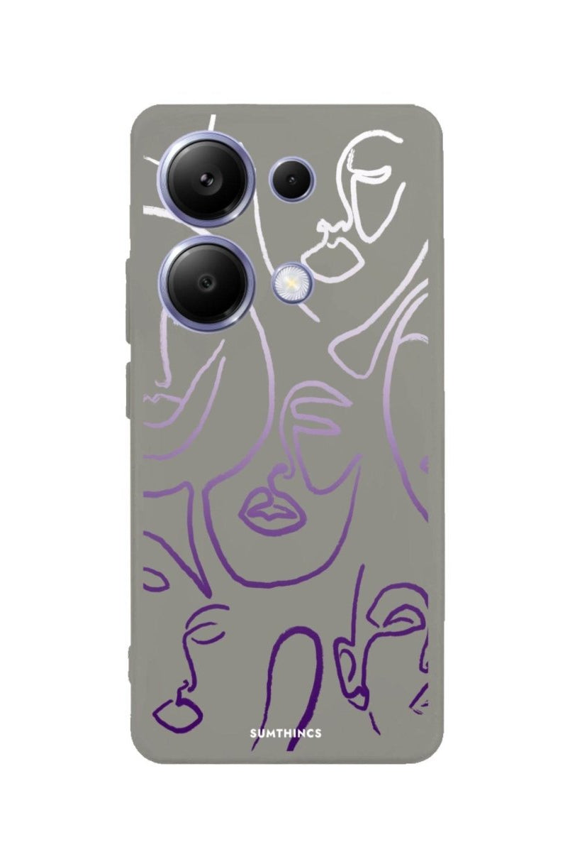 Xiaomi Redmi Note 14 Pro Plus 5G Faces Premium Telefon Kılıfı Gri - SUMTHINCS