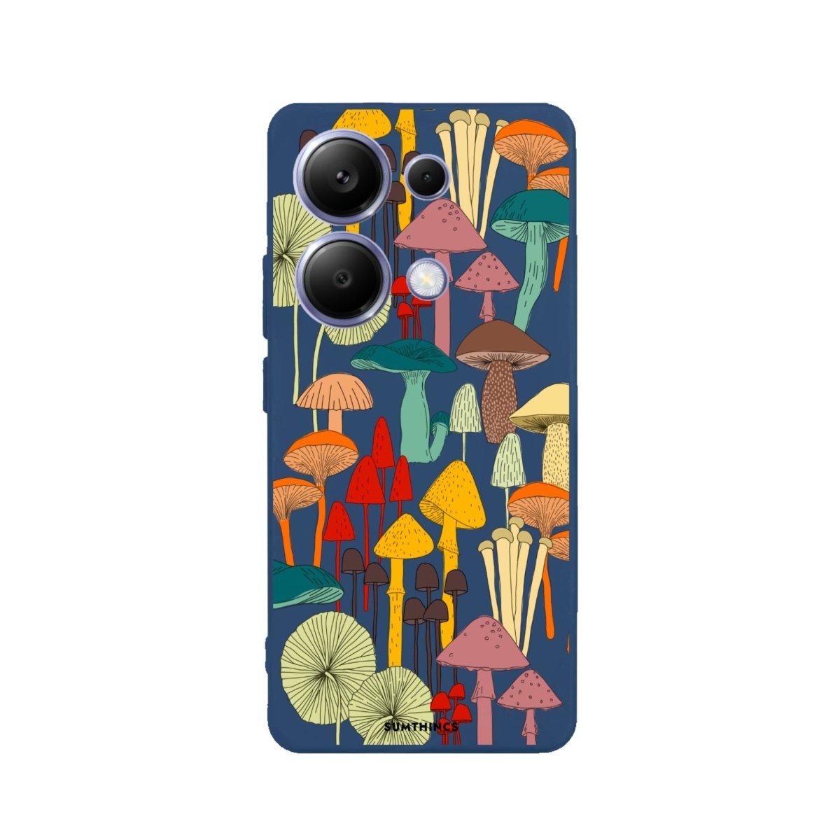 Xiaomi Redmi Note 14 Pro Plus 5G Mushrooms Premium Telefon Kılıfı Pasifik Mavi - SUMTHINCS