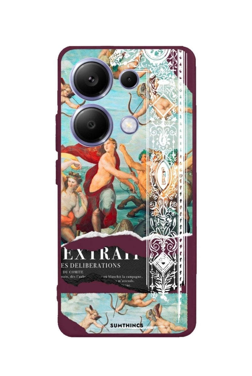 Xiaomi Redmi Note 14 Pro Plus 5G Triumph of Galatea Premium Telefon Kılıfı Bordo - SUMTHINCS