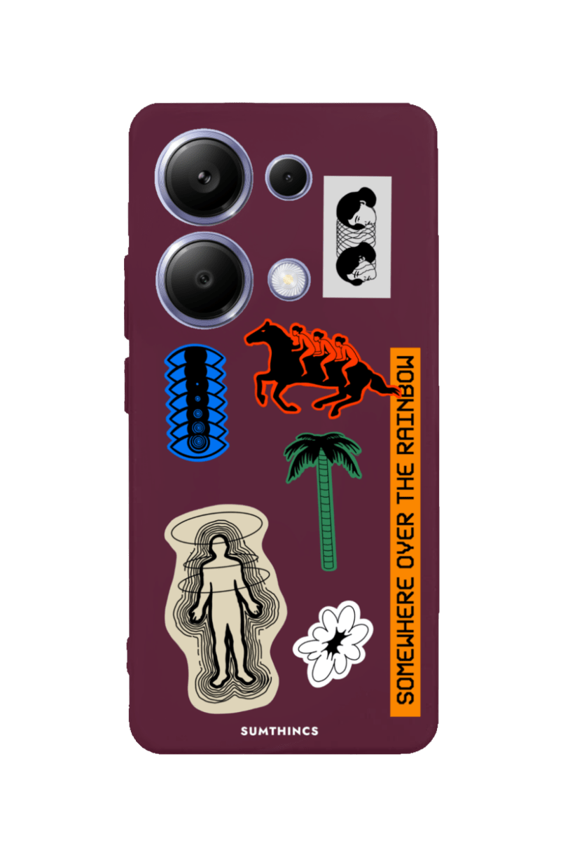 Xiaomi Redmi Note 14 Somewhere Premium Telefon Kılıfı Bordo - SUMTHINCS