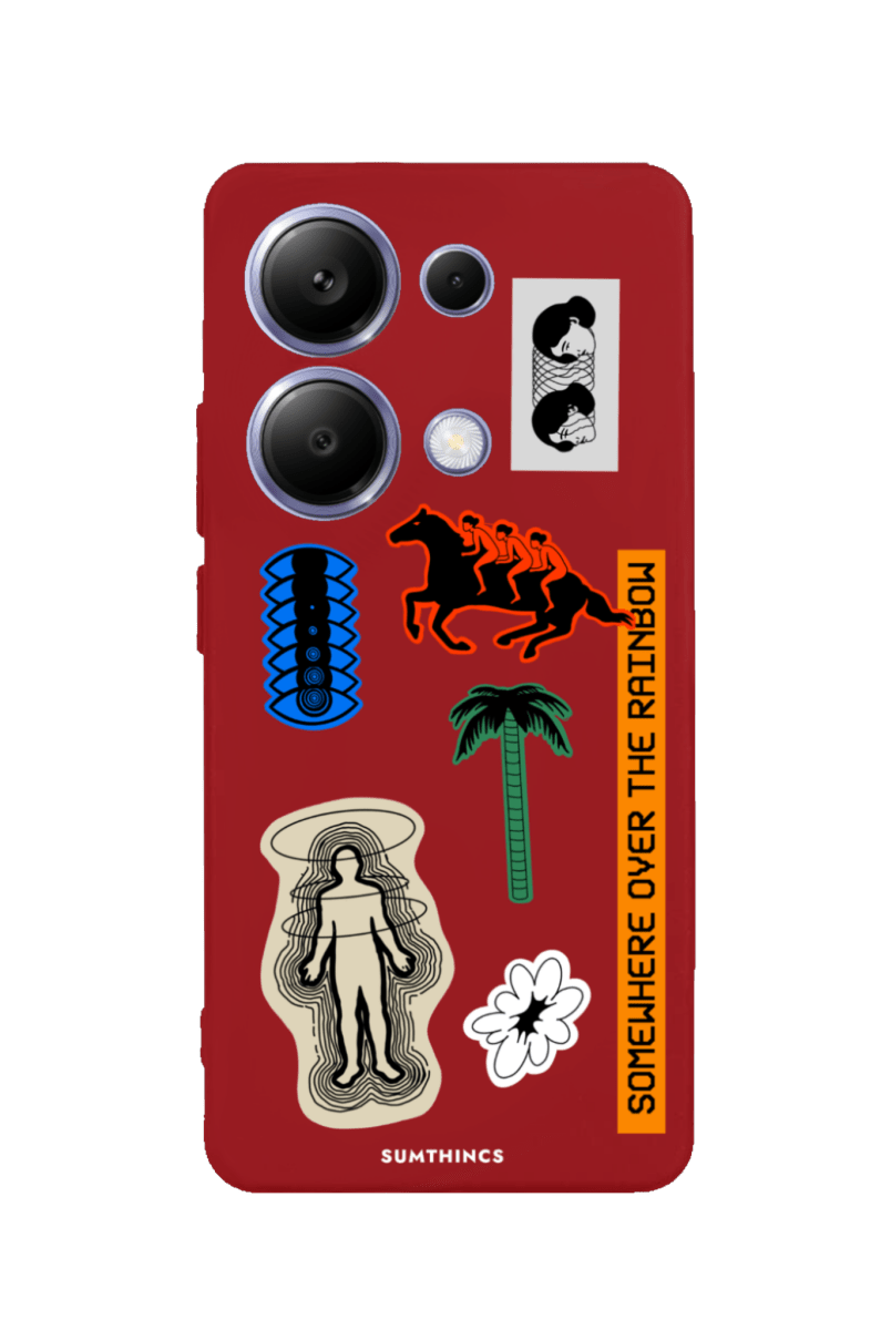 Xiaomi Redmi Note 14 Somewhere Premium Telefon Kılıfı Kırmızı - SUMTHINCS