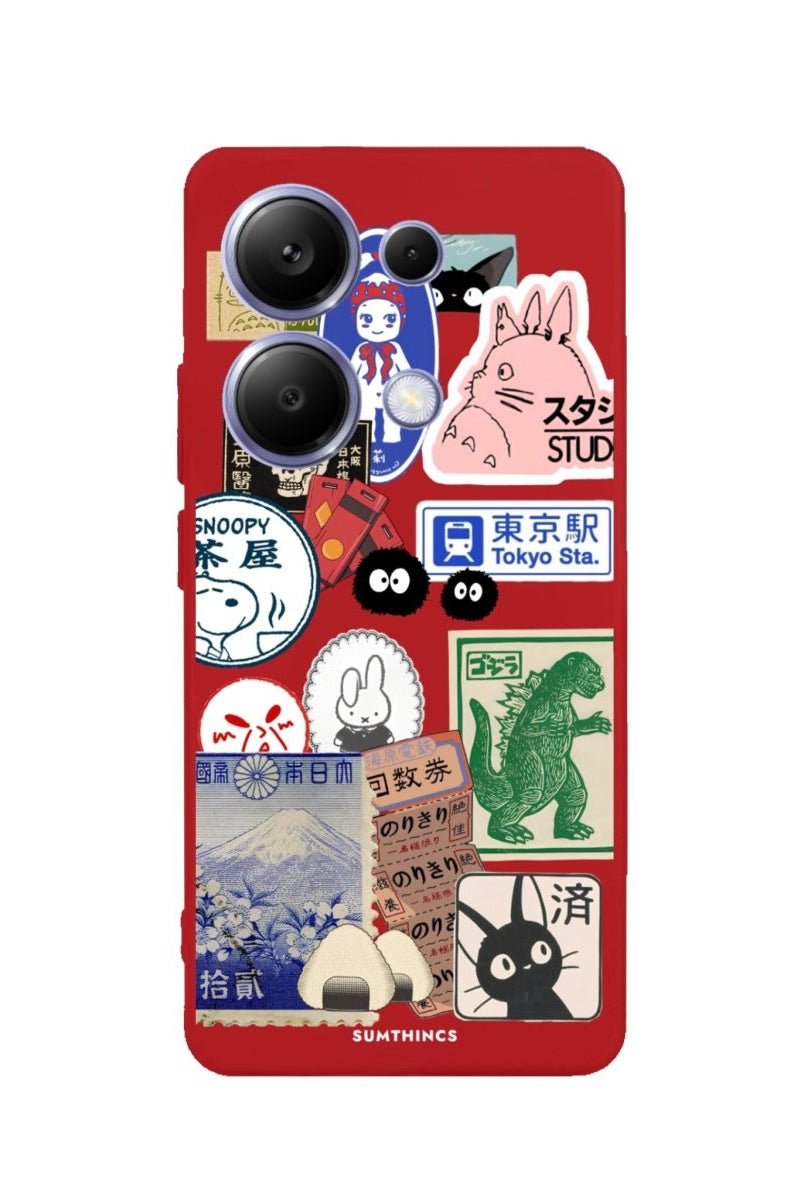 Xiaomi Redmi Note 14 Tokyobook Premium Telefon Kılıfı Kırmızı - Sumthincs