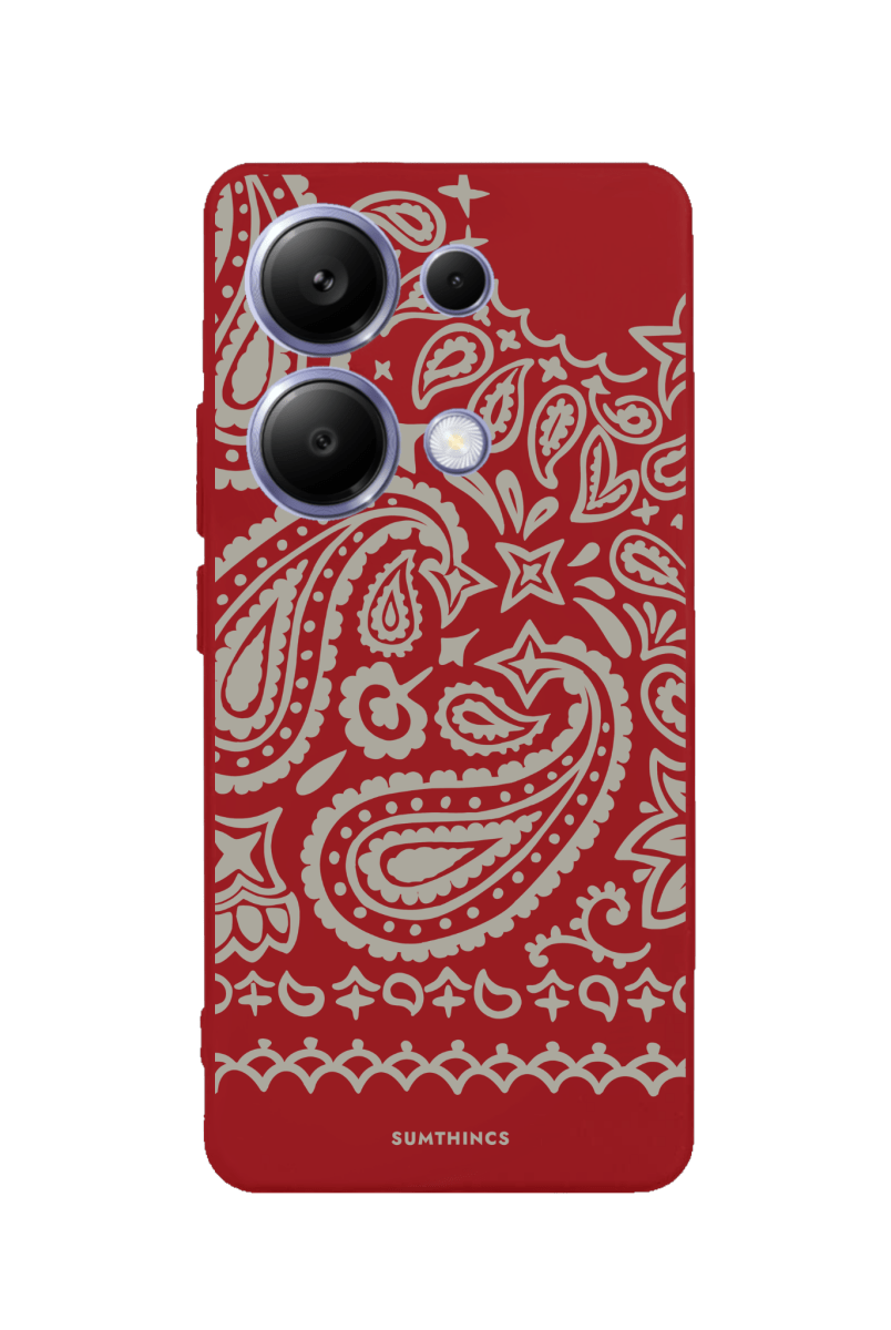 Xiaomi Redmi Note 14 Urban Bandana Premium Telefon Kılıfı Kırmızı - SUMTHINCS