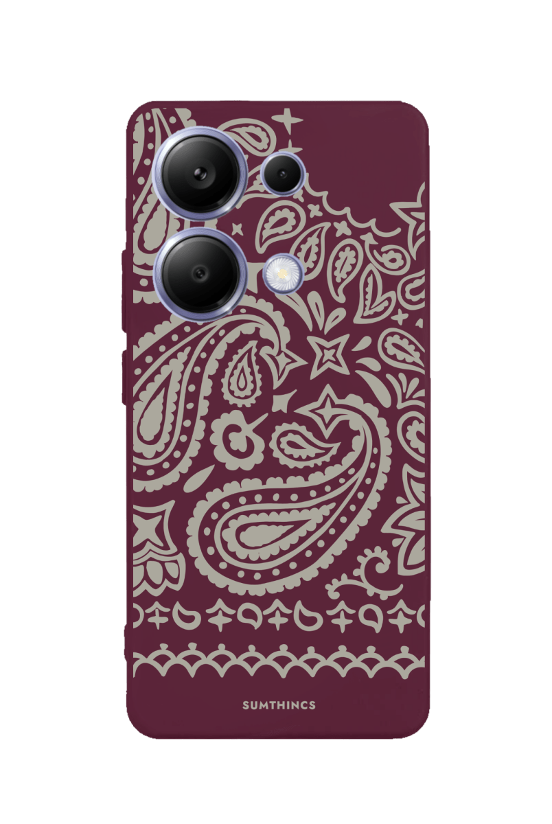 Xiaomi Redmi Note 14 Urban Bandana Premium Telefon Kılıfı Bordo - SUMTHINCS