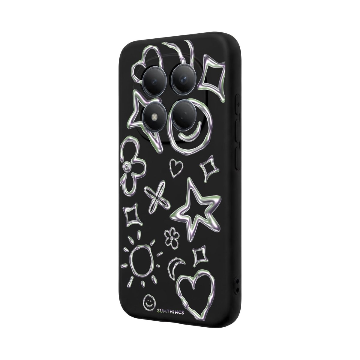 Xiaomi Silver Doodles Premium Telefon Kılıfı Gri - Sumthincs