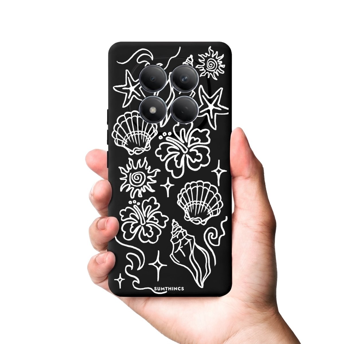 Xiaomi Summer Sketch Premium Telefon Kılıfı Gri - Sumthincs