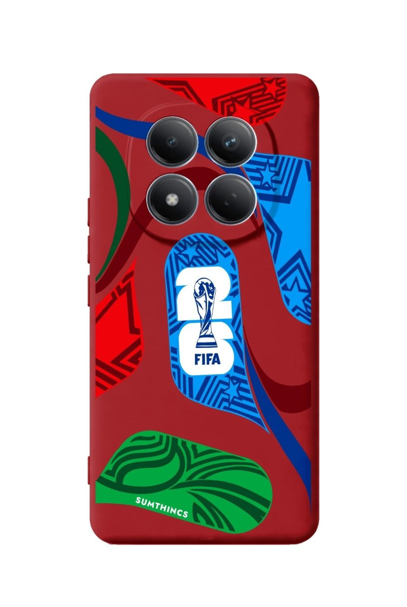 Xiaomi World Cup Ball Premium Telefon Kılıfı Kırmızı - Sumthincs