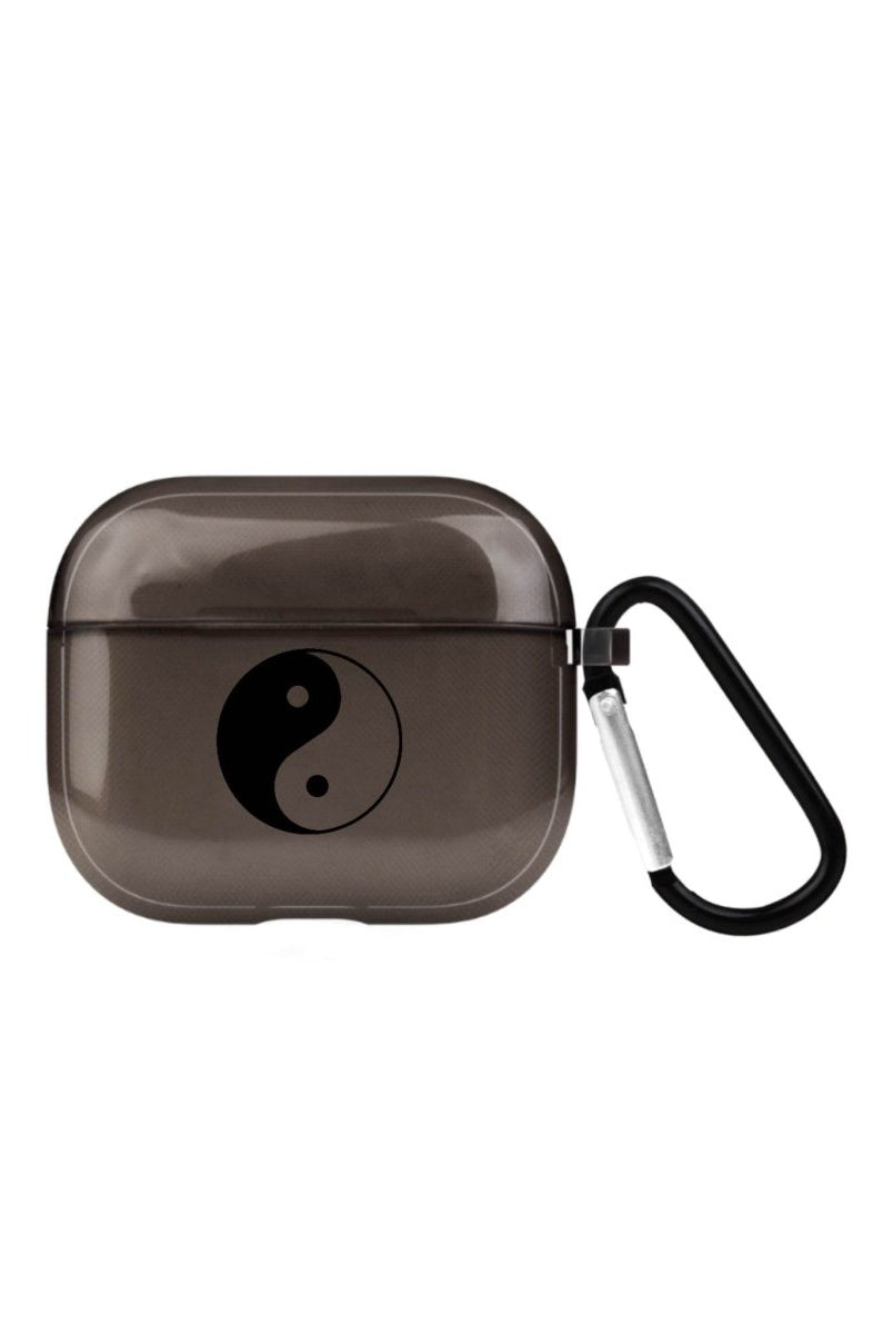 Yin Yang AirPods 3 Şeffaf Silikon Kılıf Siyah - SUMTHINCS