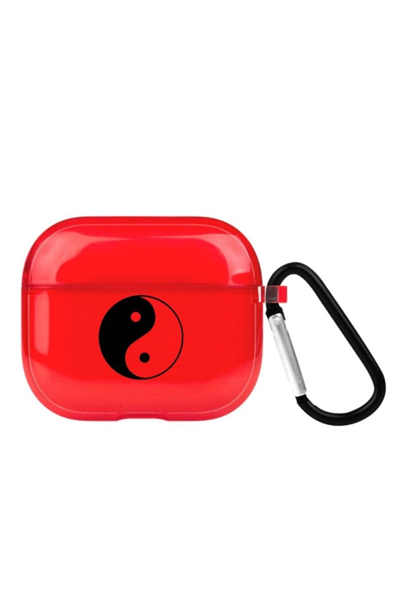Yin Yang AirPods 3 Şeffaf Silikon Kılıf Kırmızı - SUMTHINCS