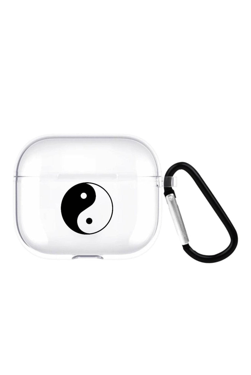 Yin Yang AirPods 3 Şeffaf Silikon Kılıf Beyaz Şeffaf - SUMTHINCS