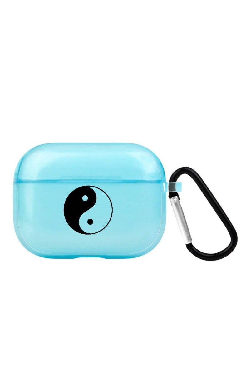 Yin Yang AirPods Pro 2 Şeffaf Silikon Kılıf Mavi - SUMTHINCS