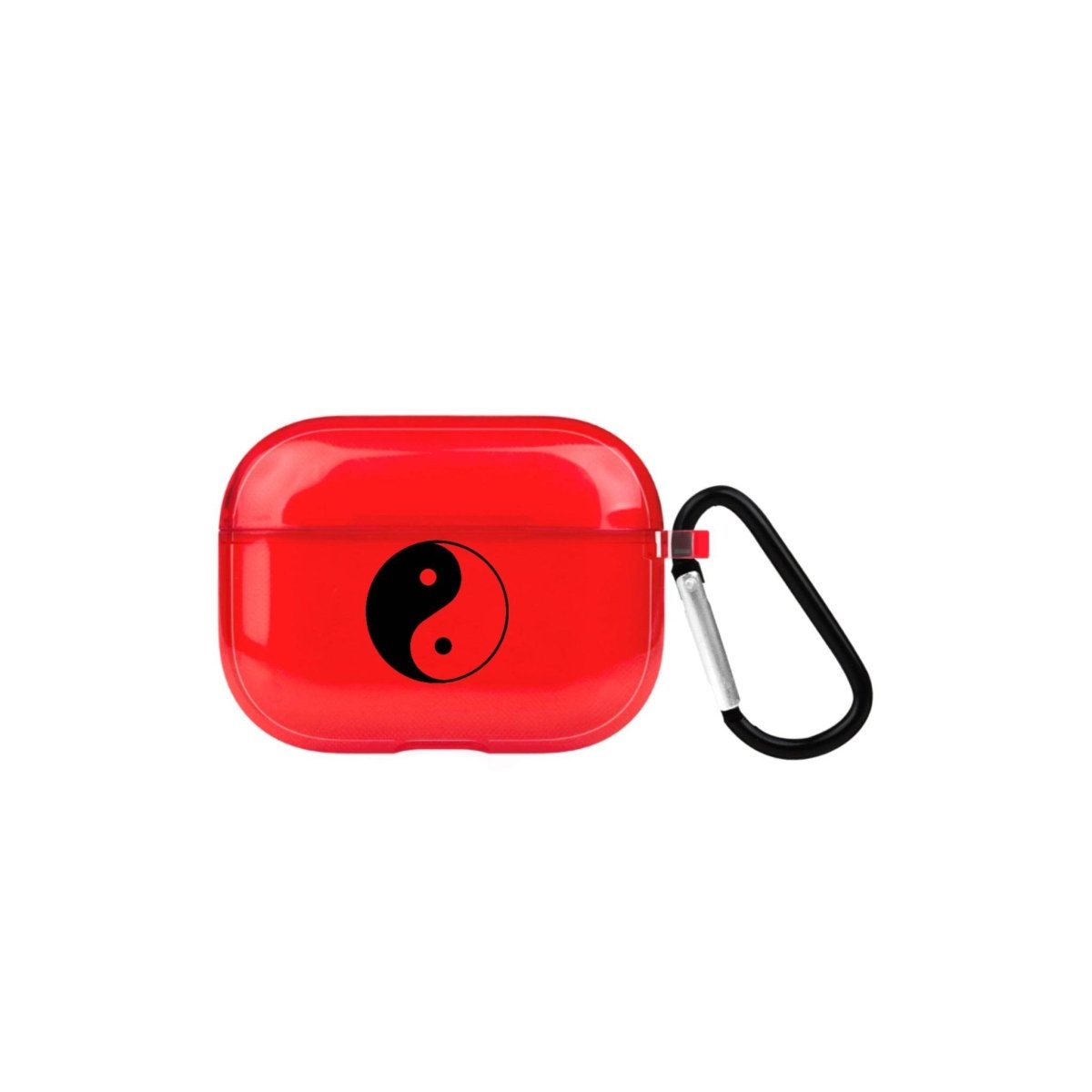 Yin Yang AirPods Pro 2 Şeffaf Silikon Kılıf Kırmızı - SUMTHINCS