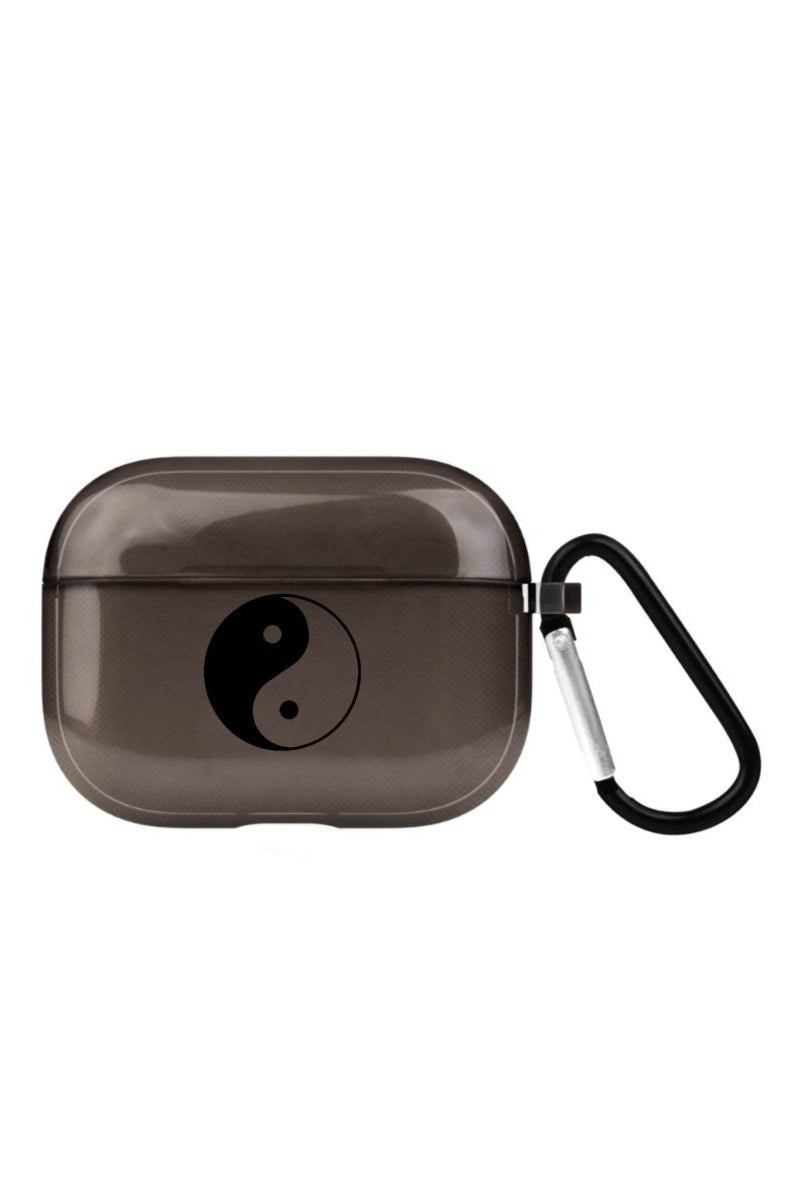 Yin Yang AirPods Pro Şeffaf Silikon Kılıf Siyah - SUMTHINCS