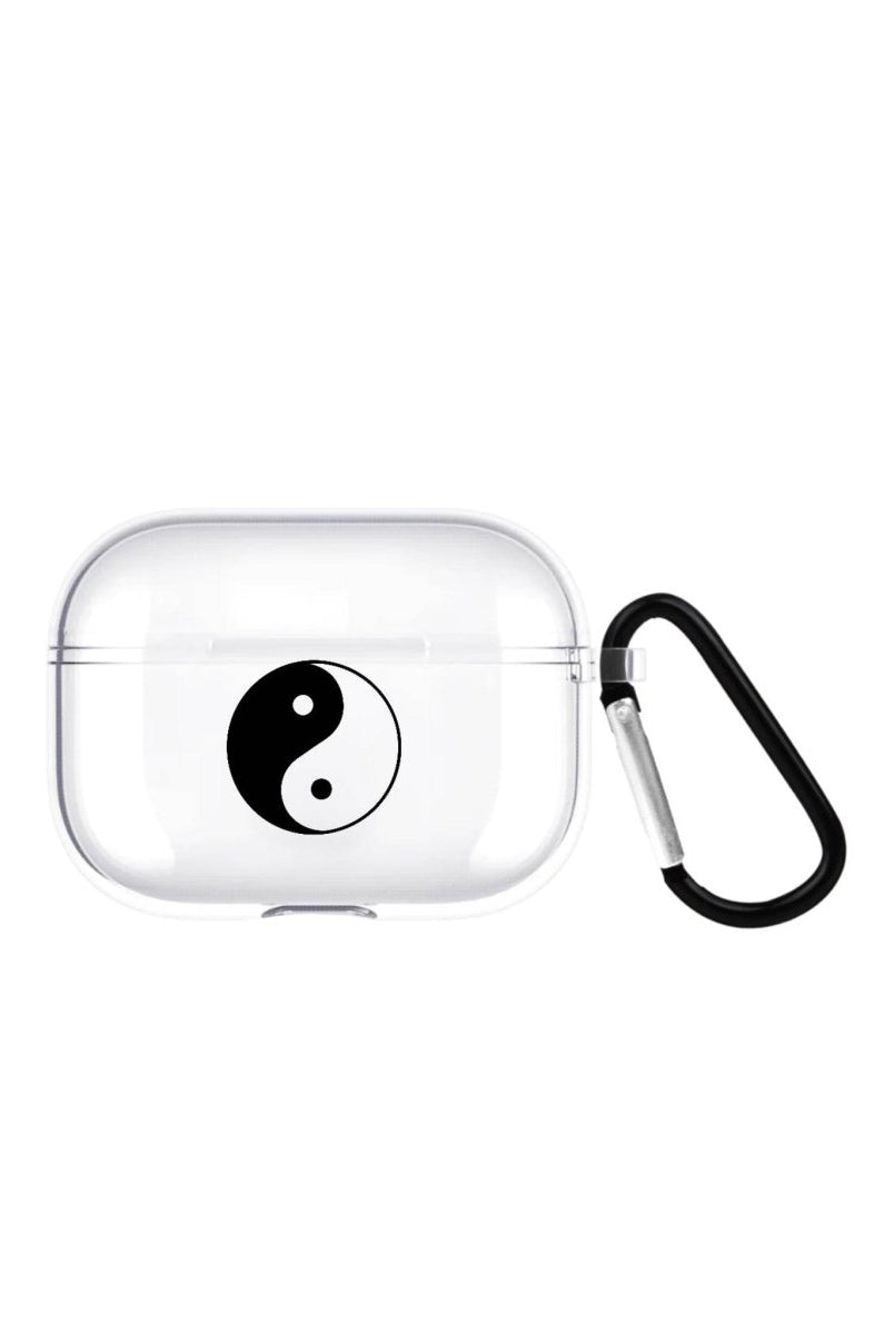 Yin Yang AirPods Pro Şeffaf Silikon Kılıf Beyaz Şeffaf - SUMTHINCS