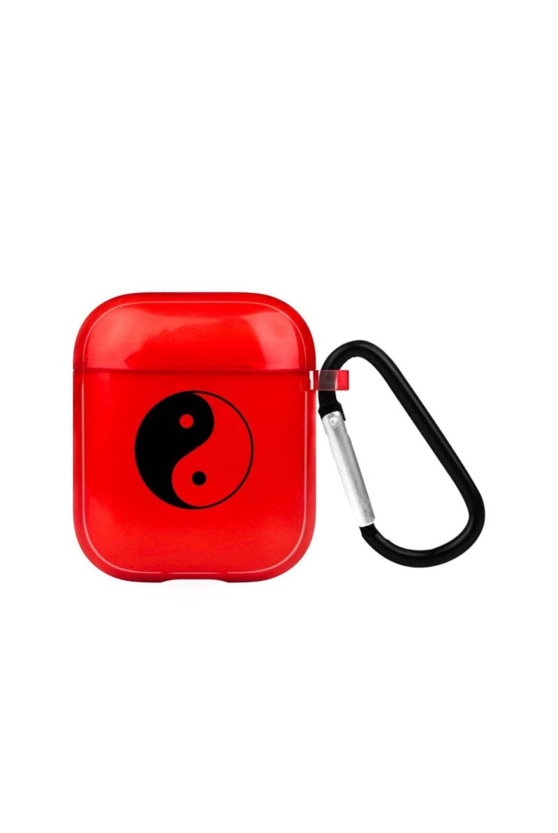 Yin Yang AirPods Şeffaf Silikon Kılıf Kırmızı - SUMTHINCS