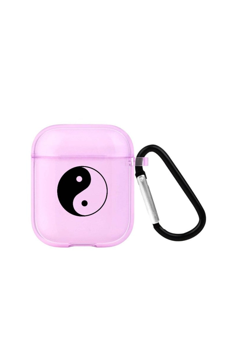 Yin Yang AirPods Şeffaf Silikon Kılıf Lila - SUMTHINCS