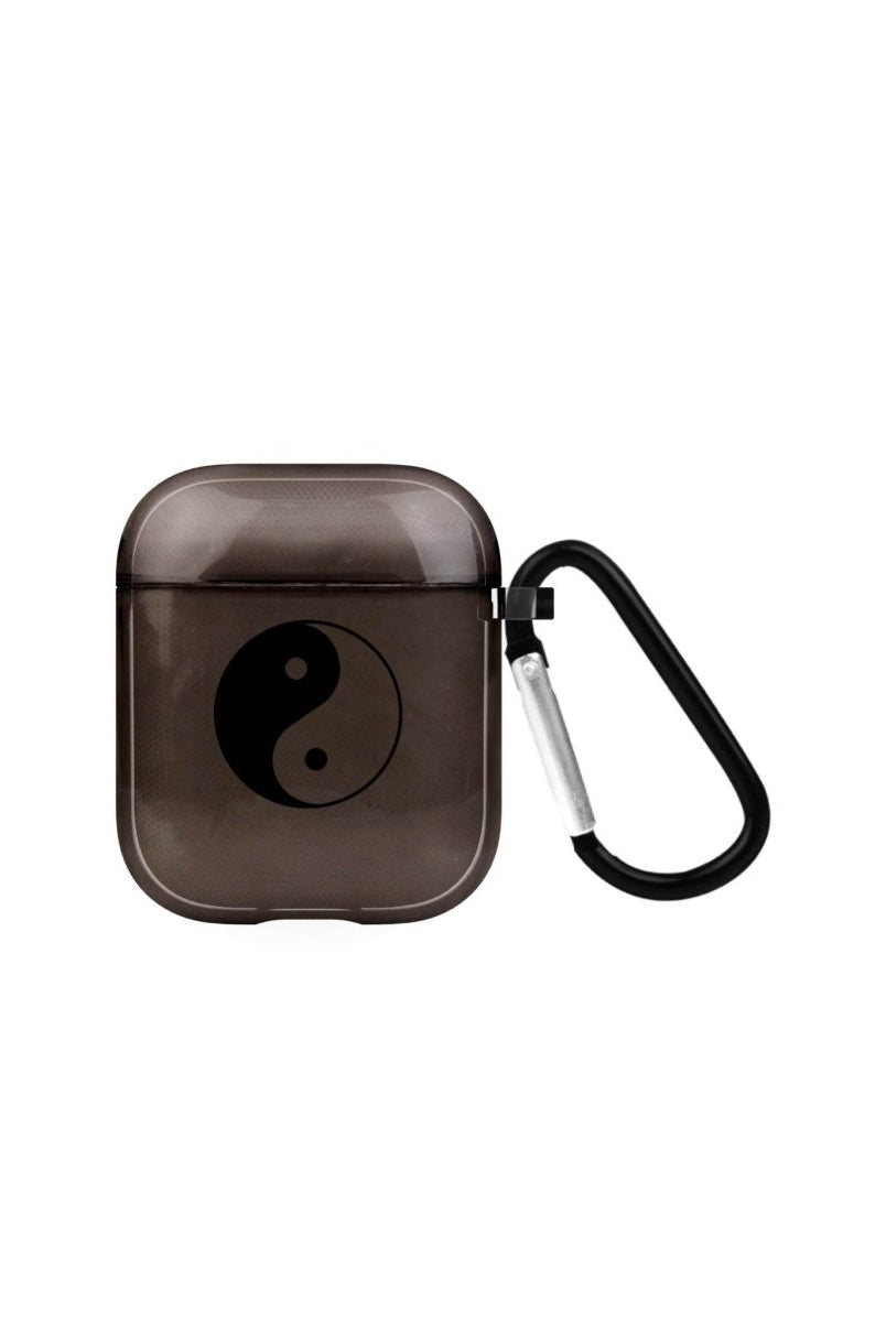 Yin Yang AirPods Şeffaf Silikon Kılıf Siyah - SUMTHINCS