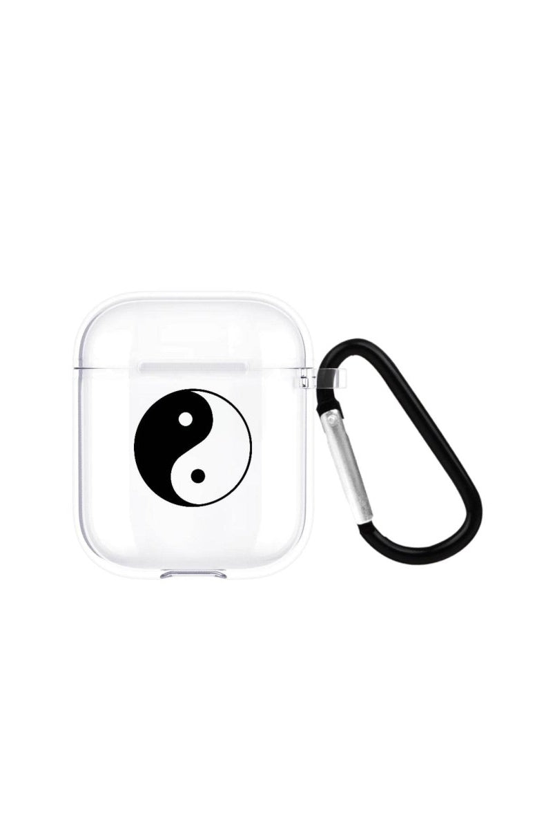 Yin Yang AirPods Şeffaf Silikon Kılıf Beyaz Şeffaf - SUMTHINCS