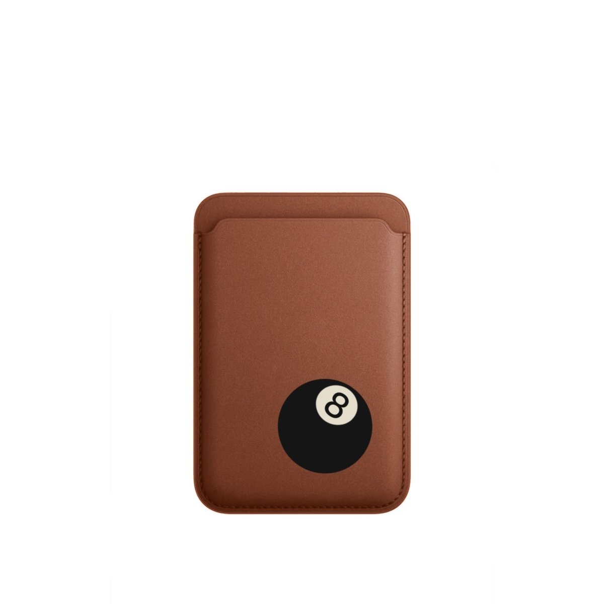 8 Ball MagSafe Deri Cüzdan Wallet Kahverengi - Sumthincs