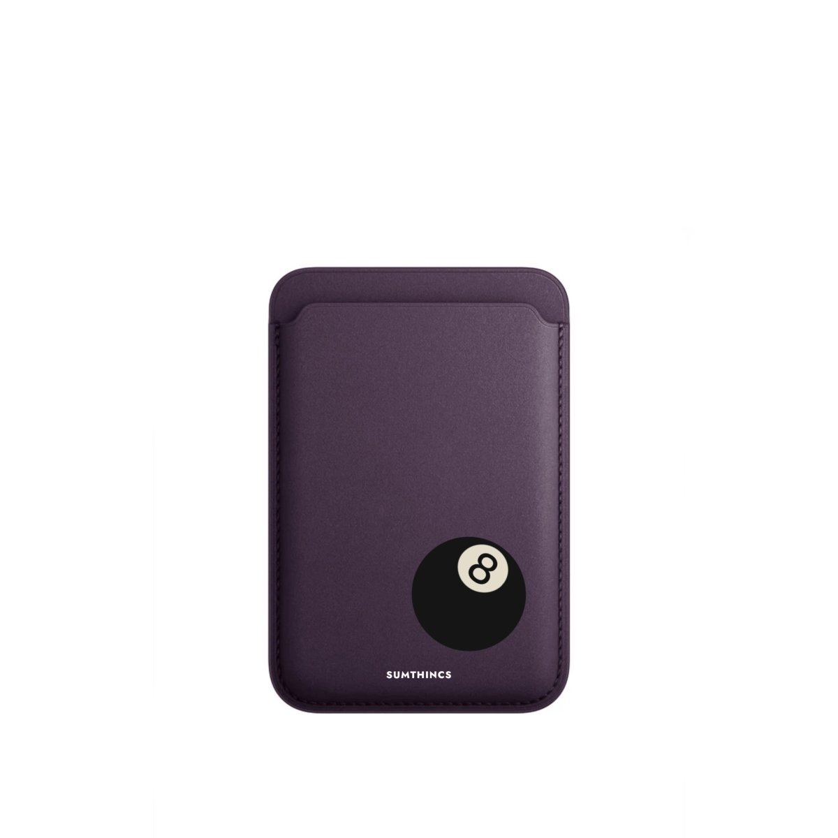 8 Ball MagSafe Deri Cüzdan Wallet Mor - Sumthincs