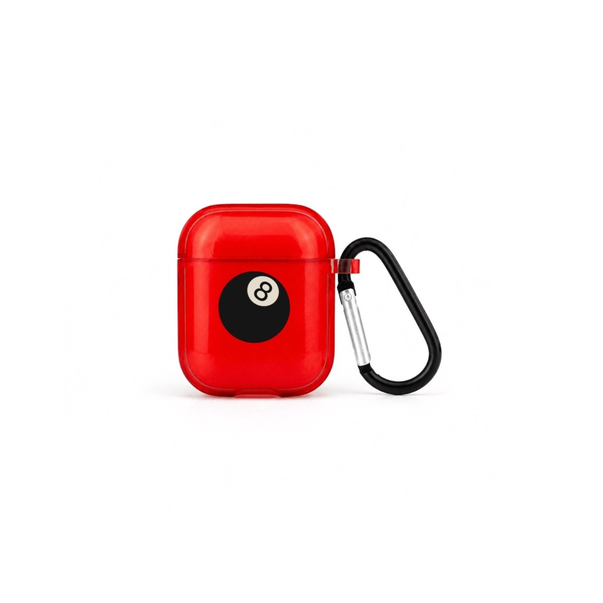 8Ball AirPods 1. ve 2. Nesil Şeffaf Silikon Kılıf Kırmızı - Sumthincs