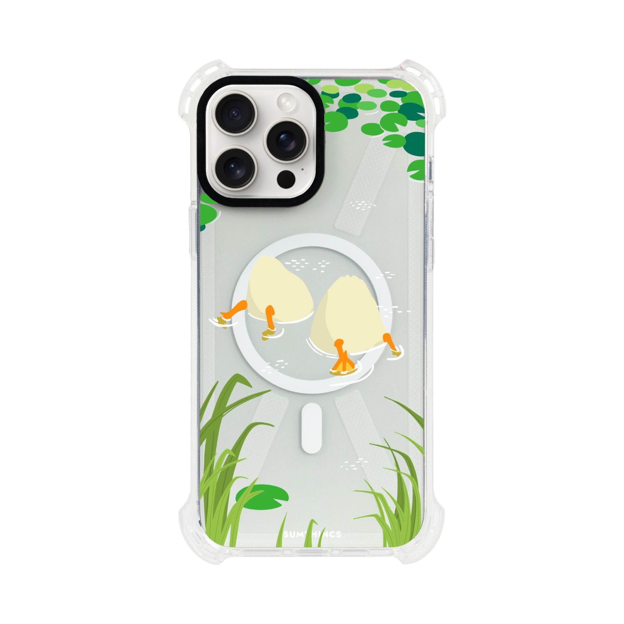 iPhone 15 Plus Ducks Bumper Magsafe Şeffaf Telefon Kılıfı - SUMTHINCS