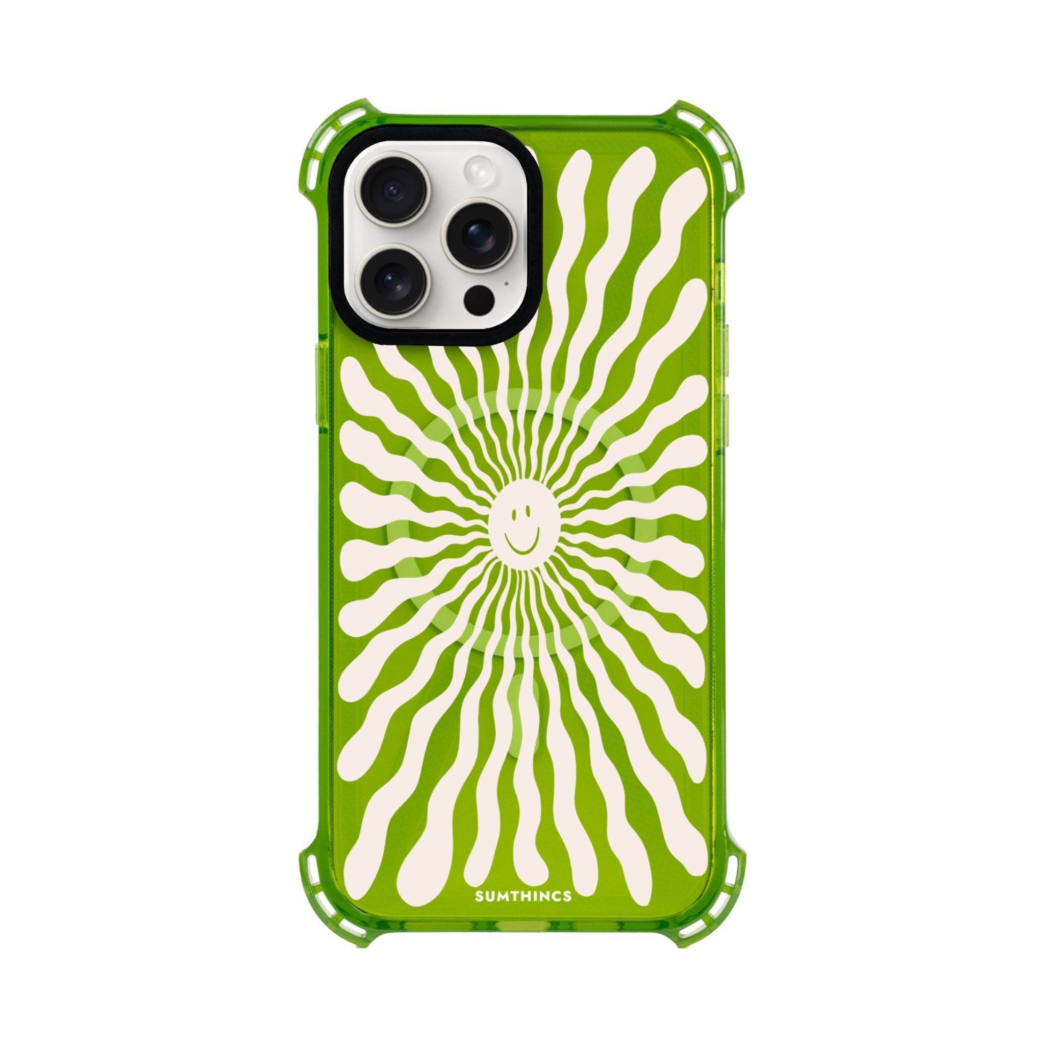 iPhone 15 Plus Happy Little Sun Bumper Magsafe Şeffaf Telefon Kılıfı - SUMTHINCS