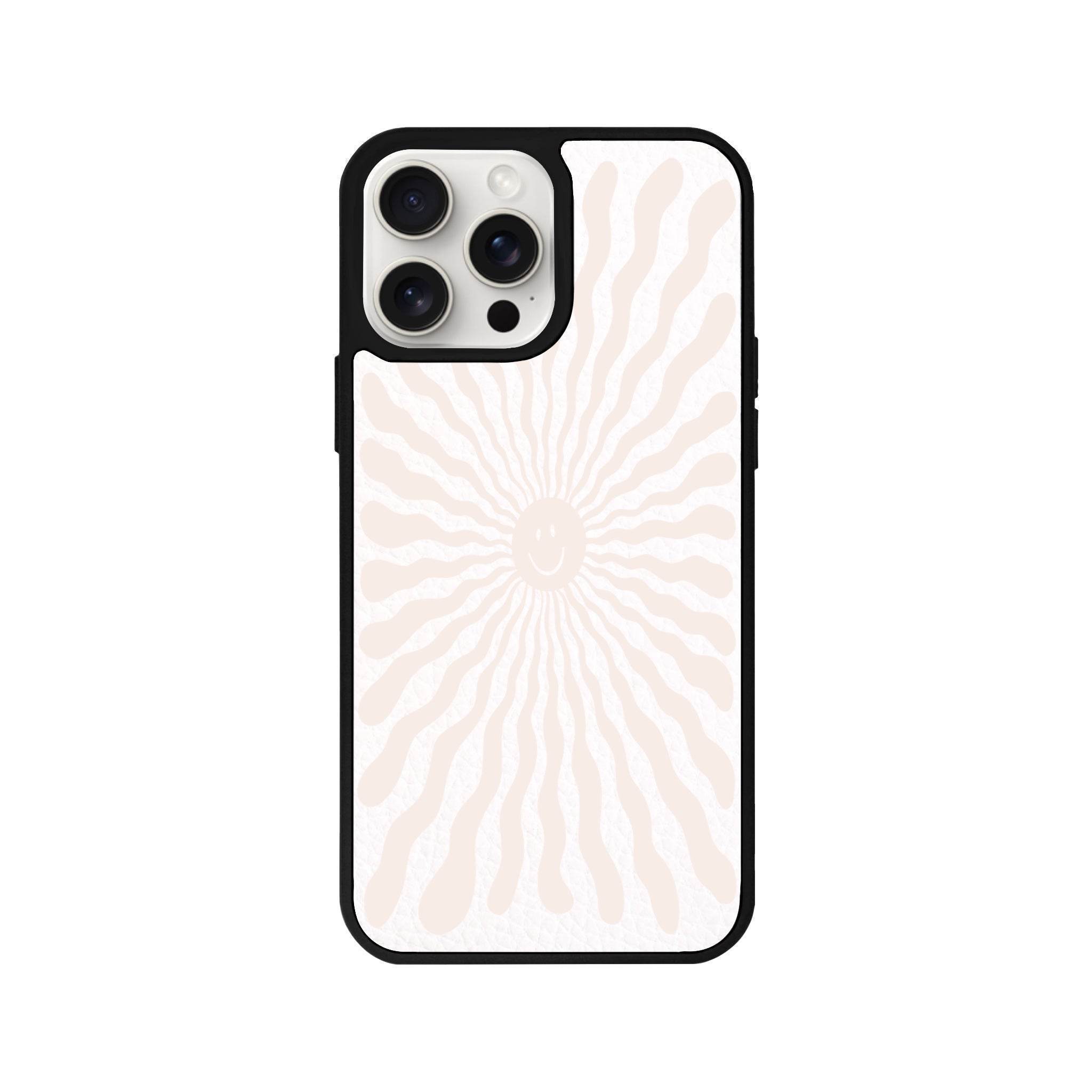 iPhone 14 Plus Happy Little Sun Leather Vegan Deri Telefon Kılıfı - SUMTHINCS
