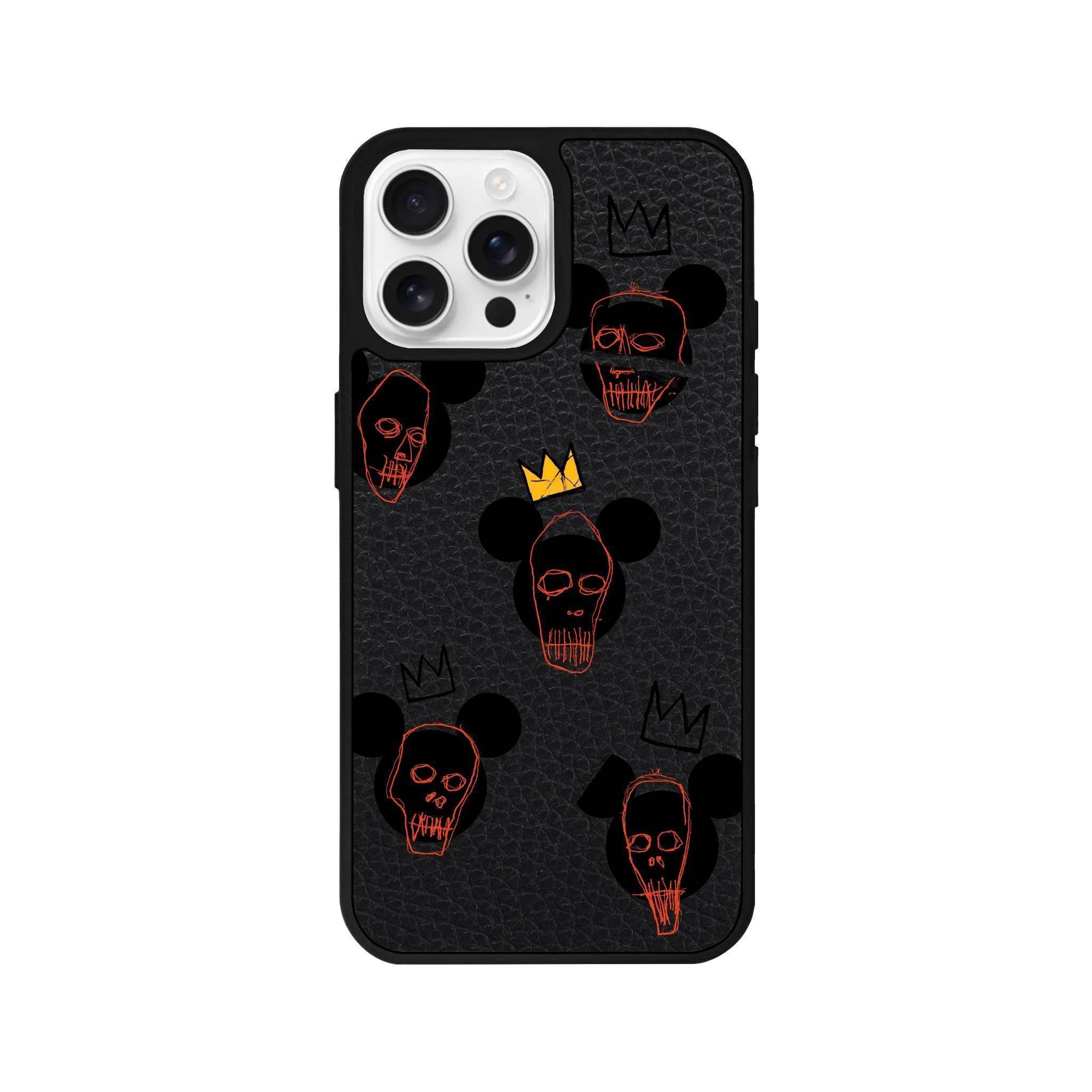 iPhone 16 Pro Mickeys Midnight Leather Vegan Deri Telefon Kılıfı - SUMTHINCS