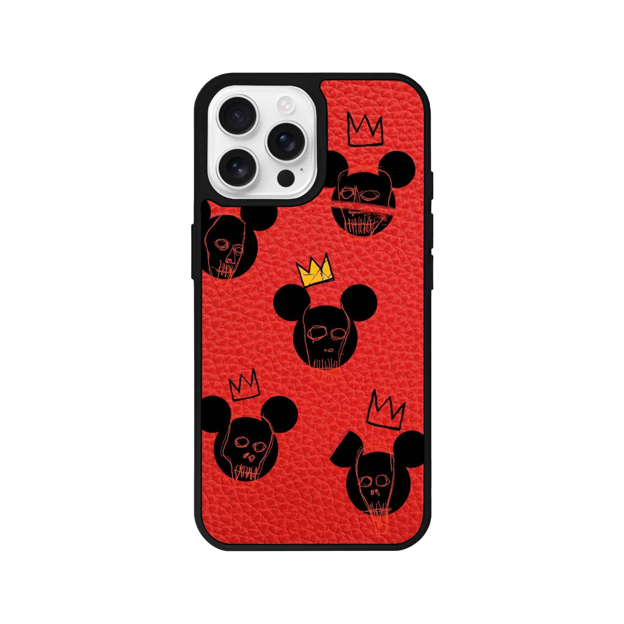 iPhone 16 Pro Mickeys Midnight Leather Vegan Deri Telefon Kılıfı - SUMTHINCS