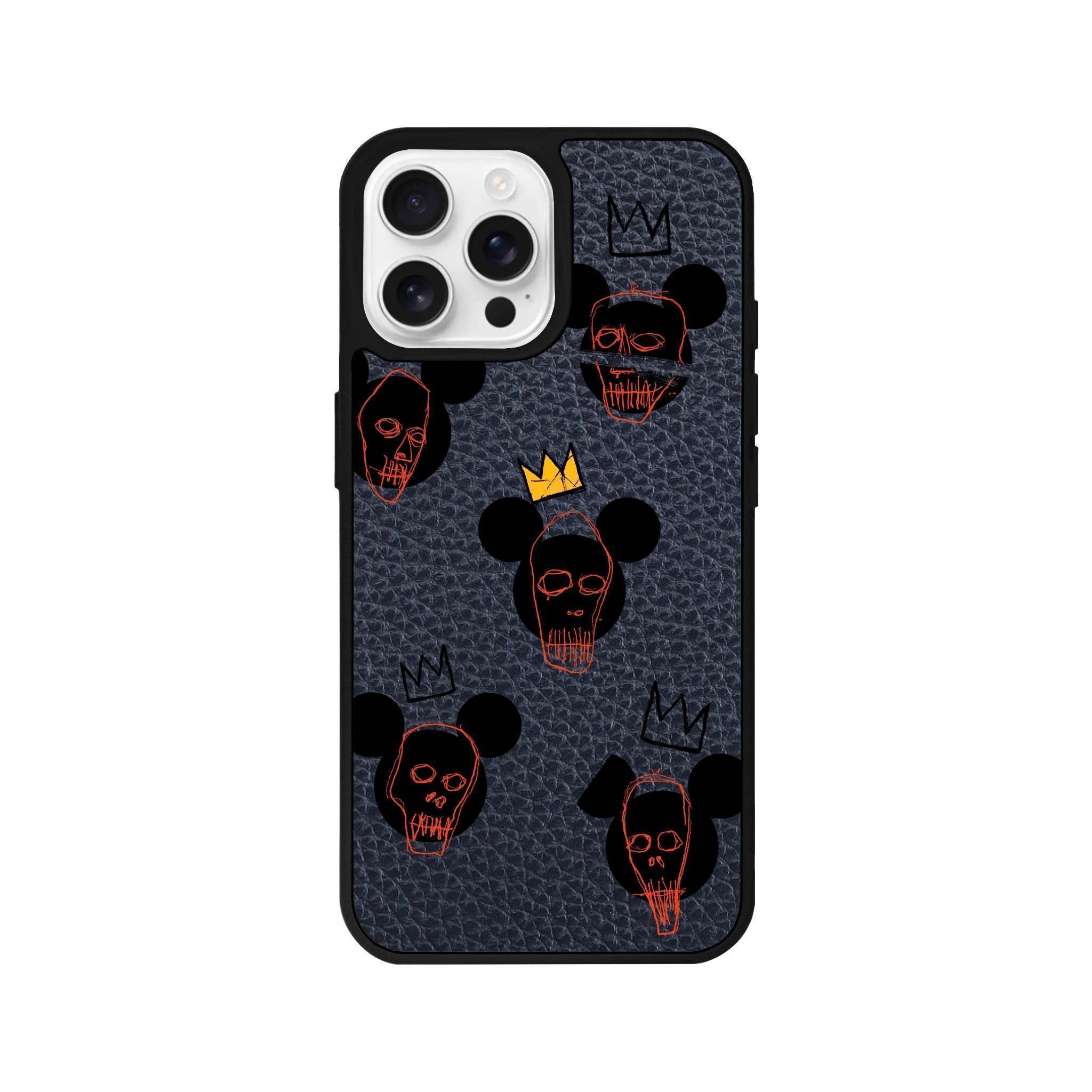 iPhone 16 Pro Mickeys Midnight Leather Vegan Deri Telefon Kılıfı - SUMTHINCS