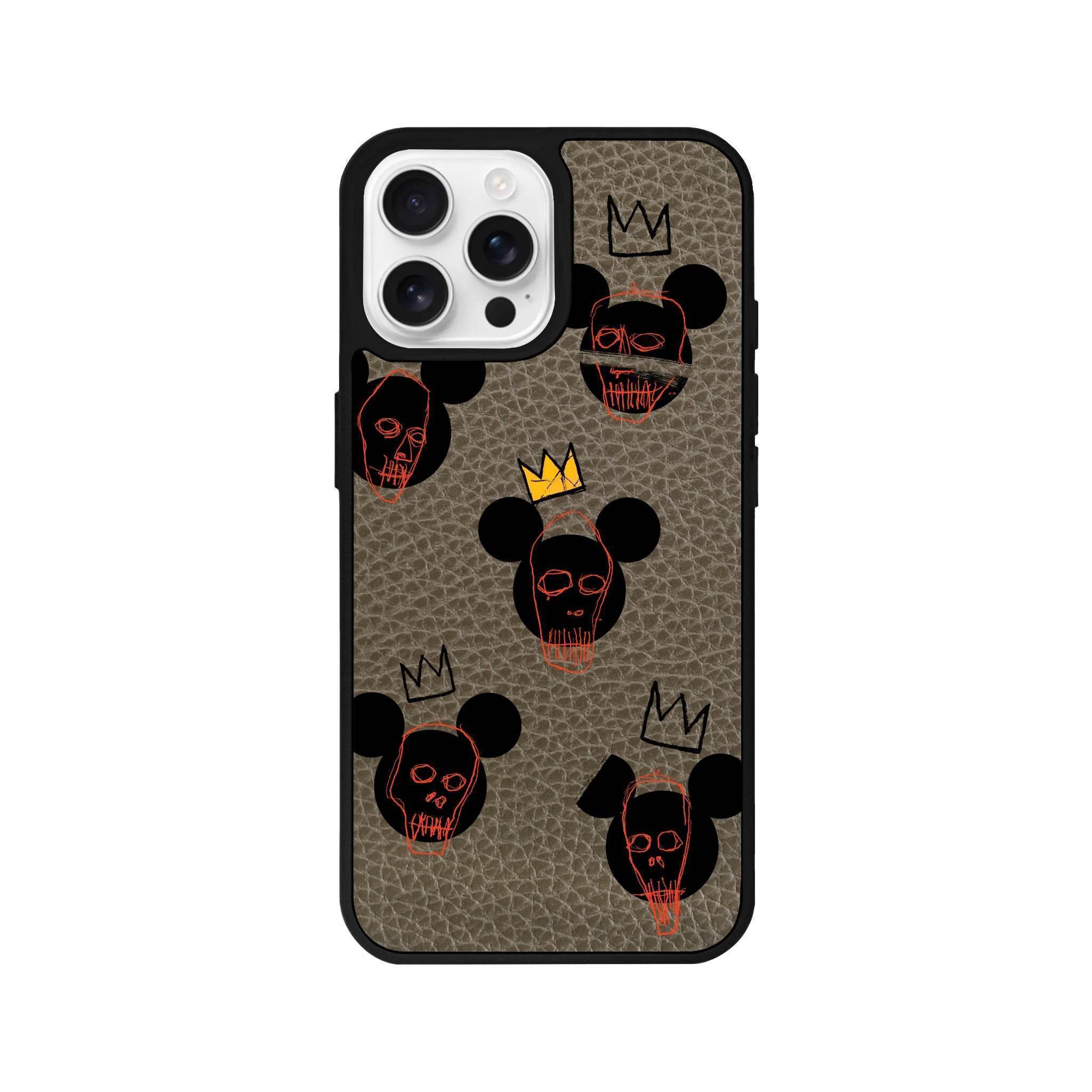 iPhone 16 Pro Mickeys Midnight Leather Vegan Deri Telefon Kılıfı - SUMTHINCS
