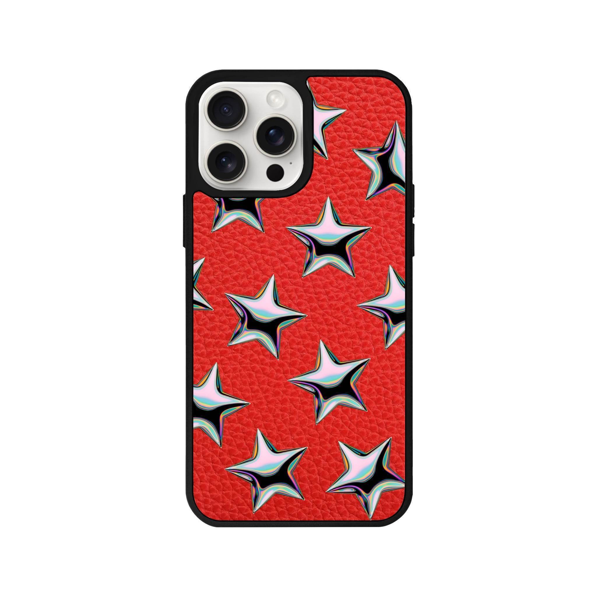 iPhone 14 Plus Stars Leather Vegan Deri Telefon Kılıfı - SUMTHINCS