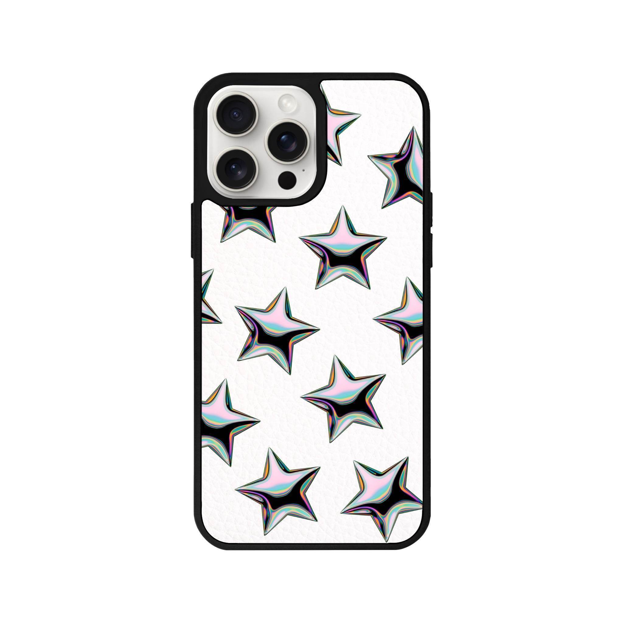 iPhone 14 Plus Stars Leather Vegan Deri Telefon Kılıfı - SUMTHINCS
