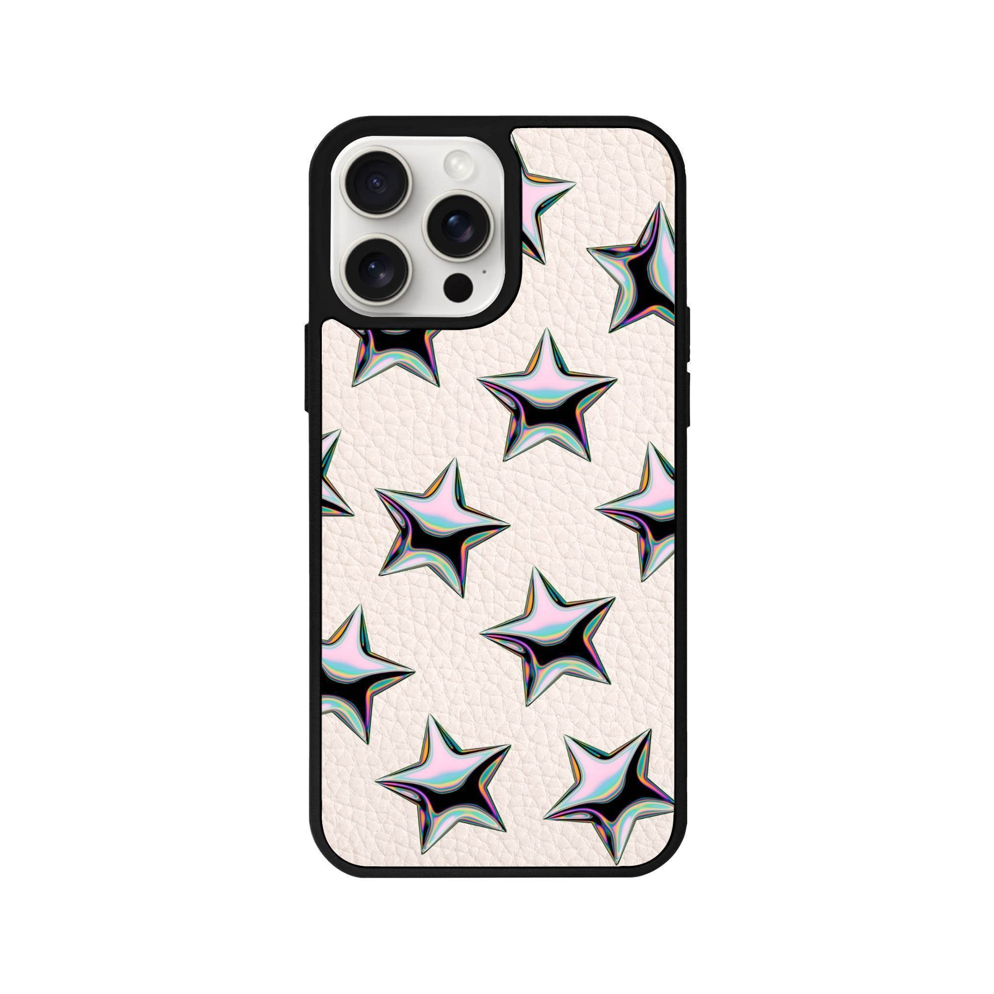 iPhone 14 Plus Stars Leather Vegan Deri Telefon Kılıfı - SUMTHINCS