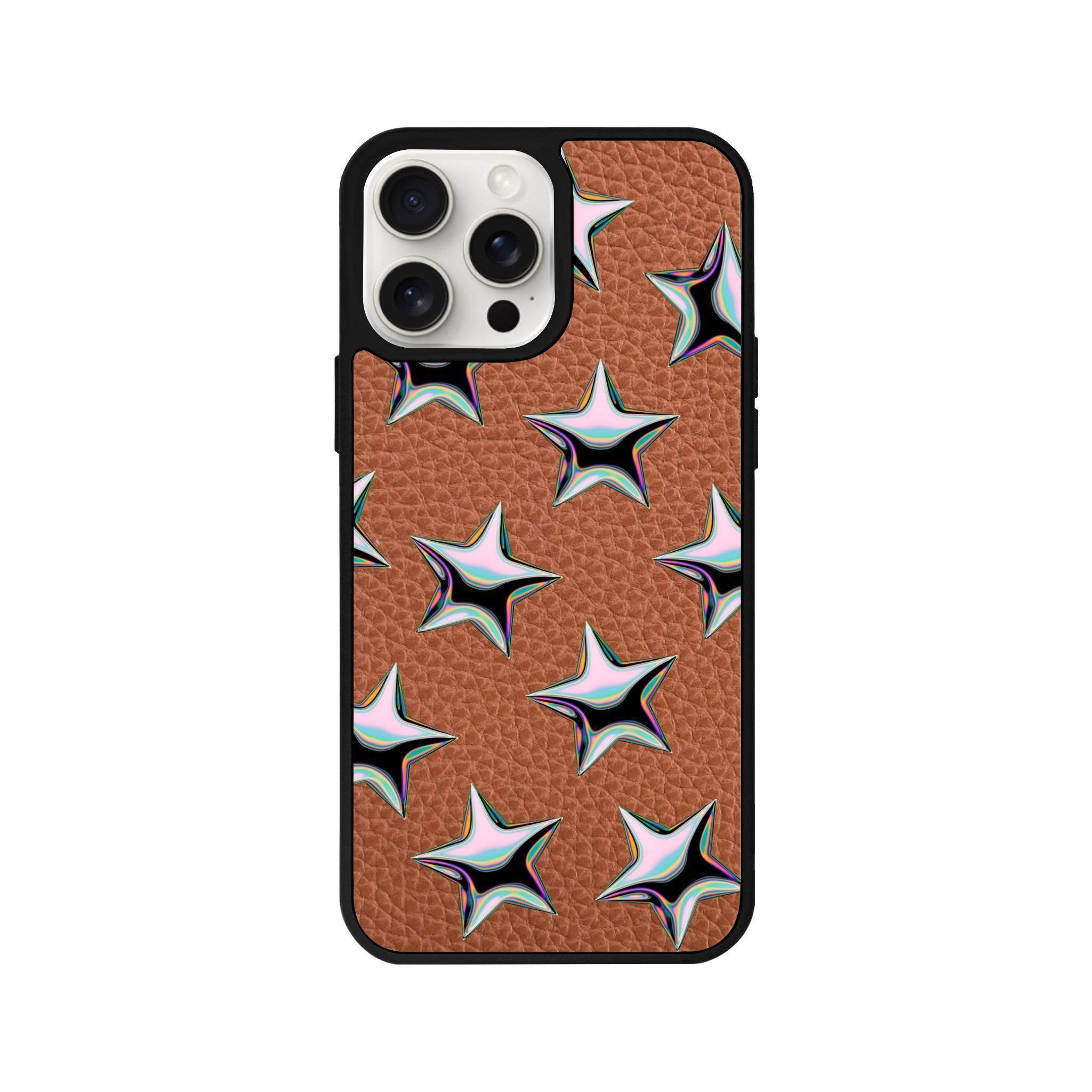 iPhone 14 Plus Stars Leather Vegan Deri Telefon Kılıfı - SUMTHINCS