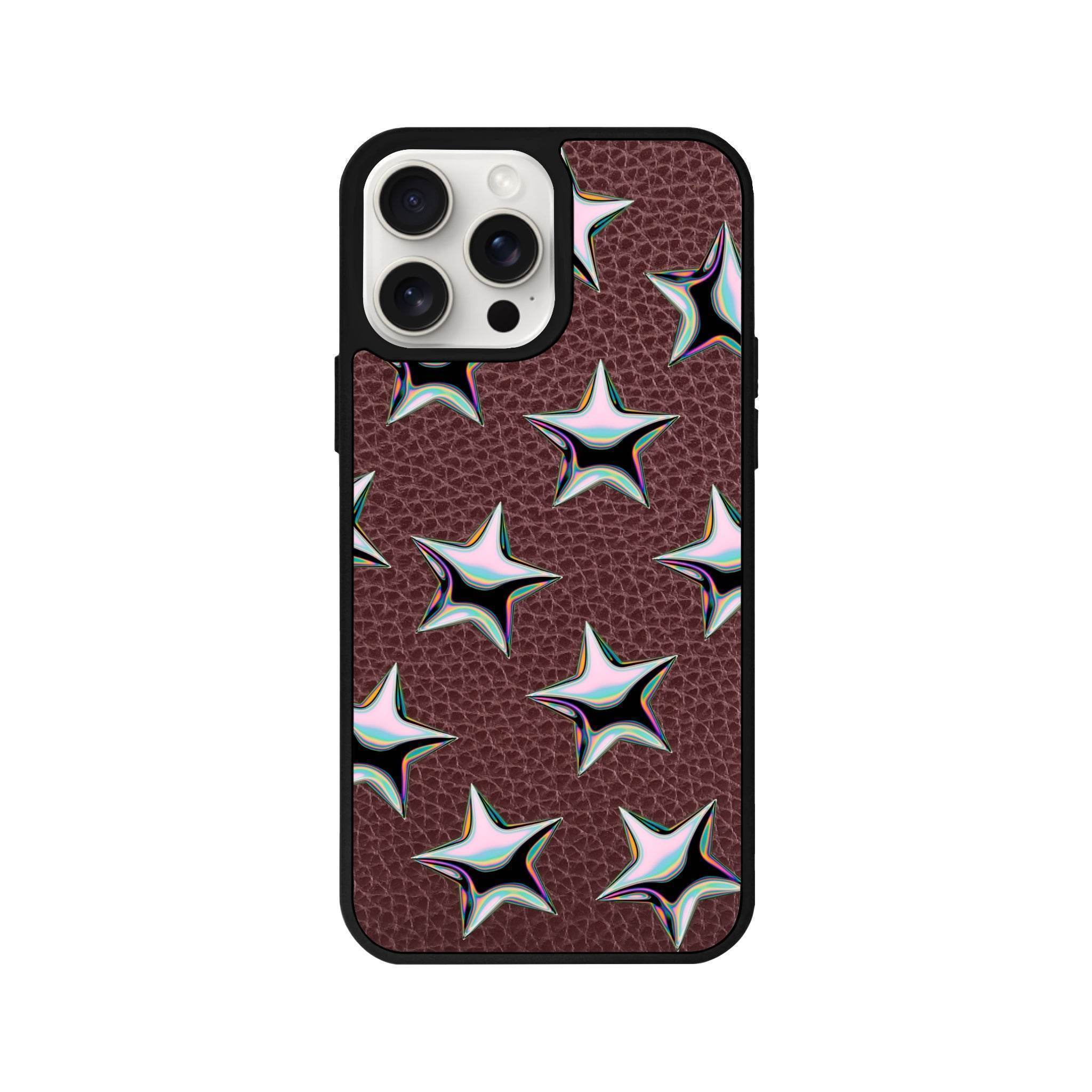 iPhone 14 Plus Stars Leather Vegan Deri Telefon Kılıfı - SUMTHINCS