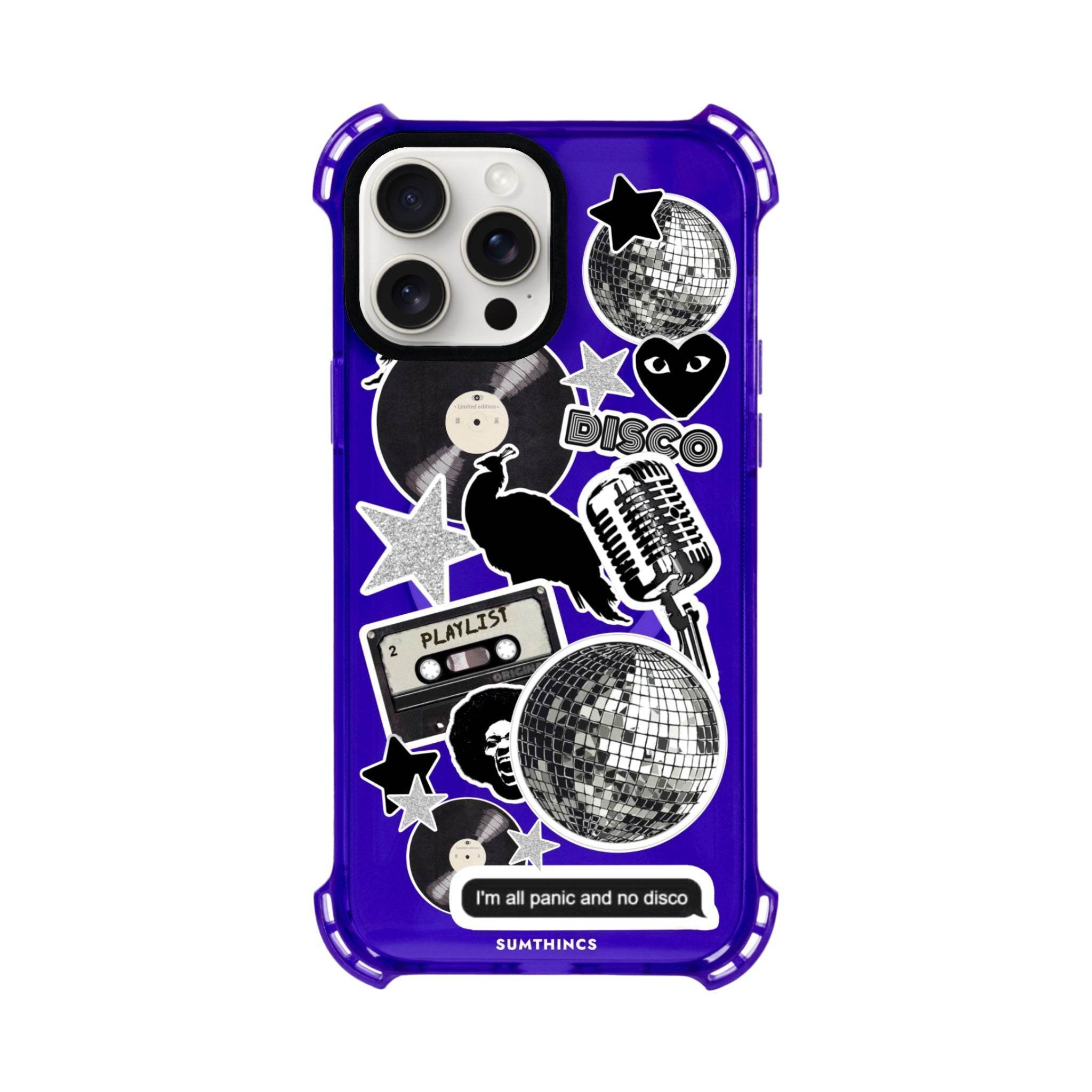 iPhone 15 Plus Disco Stickers Bumper Magsafe Şeffaf Telefon Kılıfı - SUMTHINCS