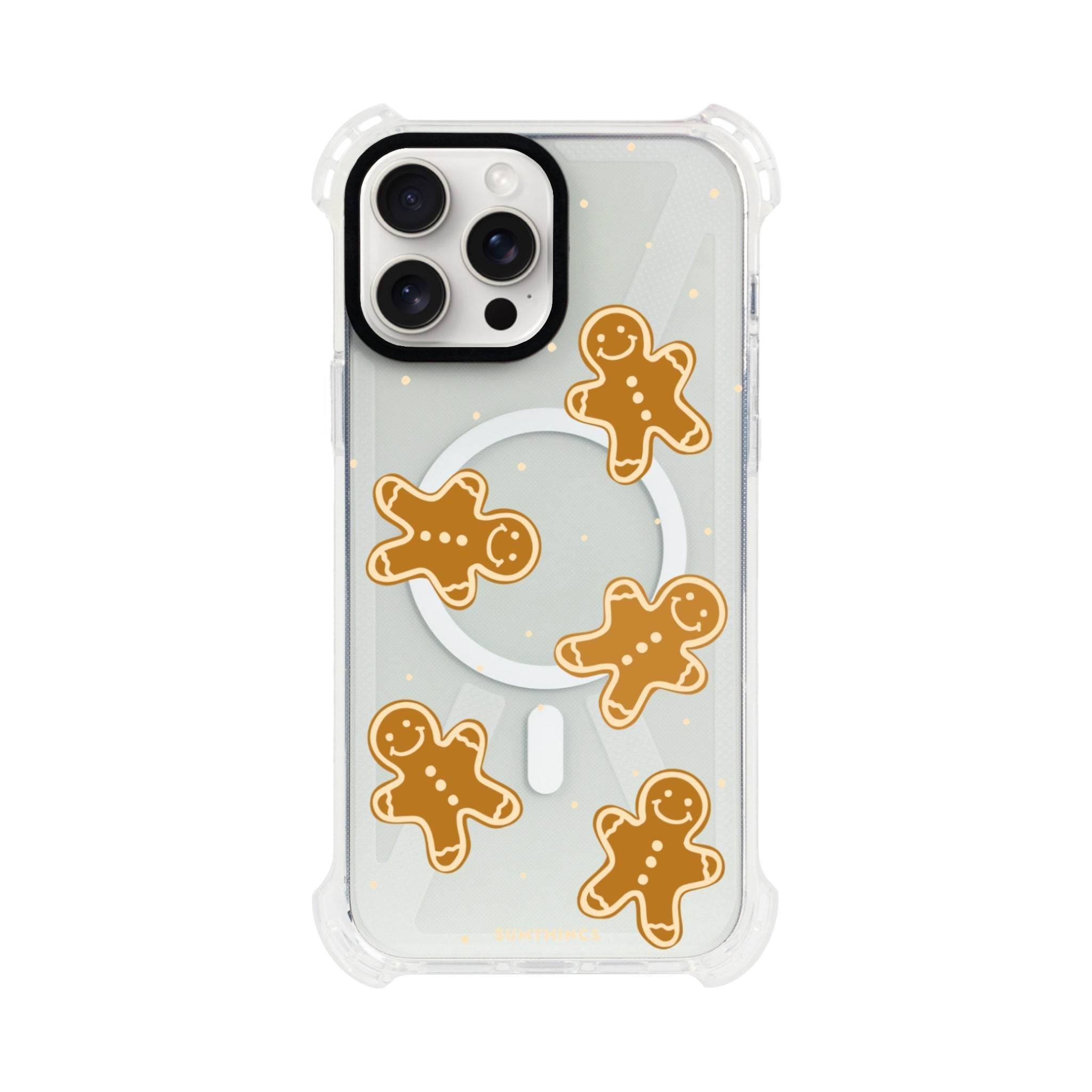 iPhone 15 Plus Gingerbread Man Bumper Magsafe Şeffaf Telefon Kılıfı - SUMTHINCS